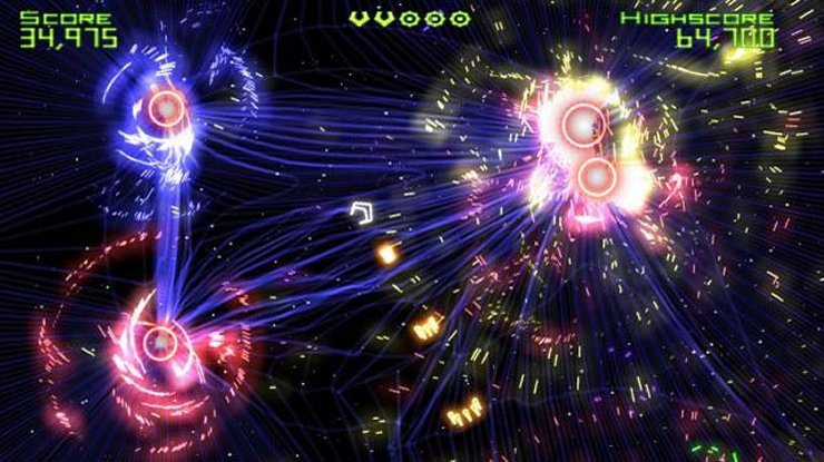 Xbox 360 UK launch review Geometry Wars