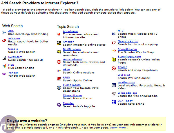 Internet Explorer 7 v Firefox 2.0 Search