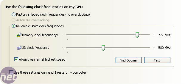 XFX GeForce 7950 GT 570M Extreme Overclocking