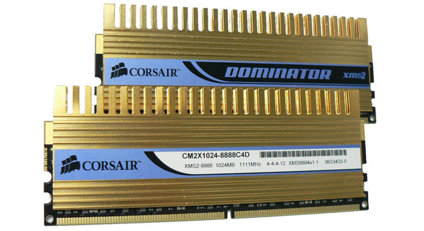 Corsair gold-plated DOMINATOR XMS DDR2 - win!