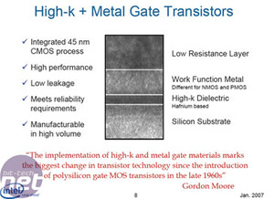 Intel 45nm technology overview High-k & Metal Gate Transistors