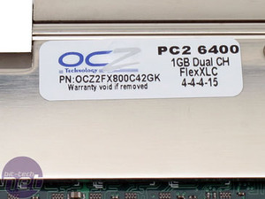 Kingston vs OCZ DDR2-800MHz Memory OCZ PC2-6400 CL4 FlexXLC Edition