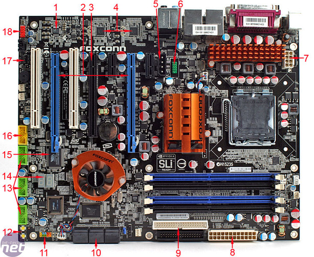 Foxconn N68S7AA nForce 680i SLI Board Layout