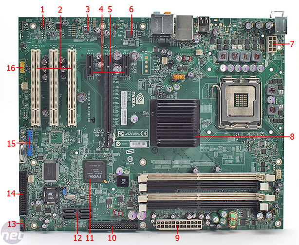 EVGA nForce 650i Ultra Board Layout