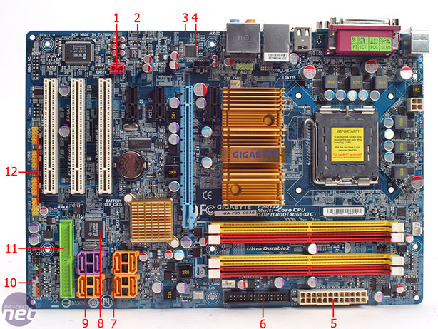 Gigabyte GA-P35-DS3R Board Layout