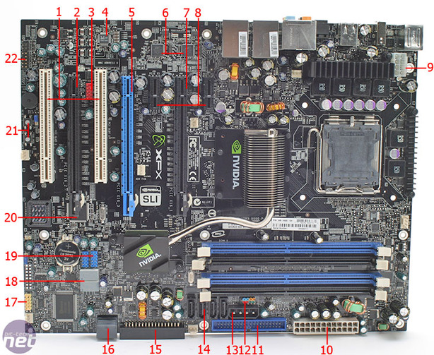 XFX nForce 680i SLI Board Layout