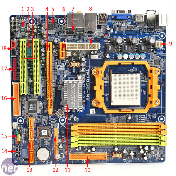 Biostar TF7050-M2 Board Layout