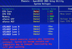 First Look: Nvidia nForce 790i Ultra SLI Some quick and dirty overclocking