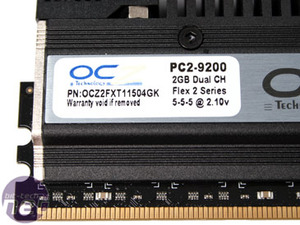 OCZ DDR2 PC2-9200 Flex II 4GB Series A Closer look at the new Flex II heatsinks