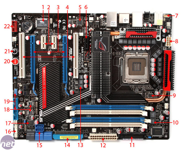 Asus Maximus II Formula Board Layout