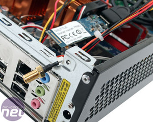 Shuttle X27-D Atom dual-core barebones SFF Adding Wireless - the PN20 is modded to fit