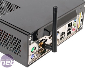 Shuttle X27-D Atom dual-core barebones SFF Adding Wireless - the PN20 is modded to fit