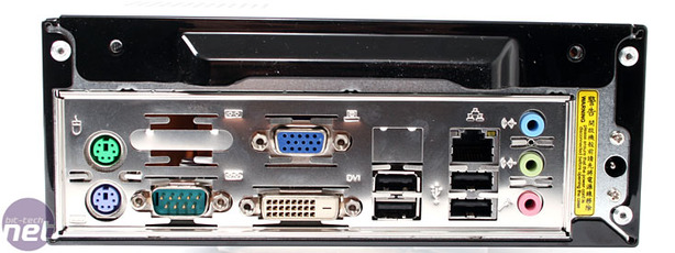 Shuttle X27-D Atom dual-core barebones SFF Rear I/O and BIOS