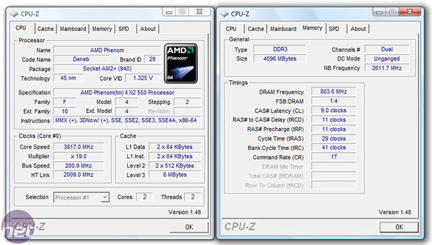 AMD Phenom II X2 550 Black Edition CPU Overclocking and Test Setup
