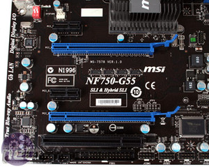 *MSI NF750-G55 Motherboard Review Board Layout and Rear I/O