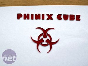 Phinix Cube by Mike Krysztifuak Light rings, fan control and cutting out the name