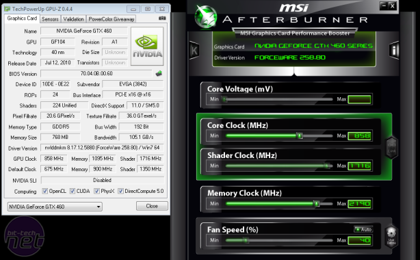 Overclocking Nvidia’s GeForce GTX 460 GeForce GTX 460 768MB Overclocking
