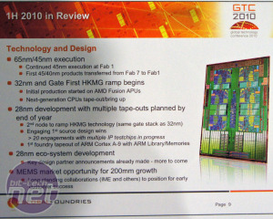 *Global Foundries GTC 2010 Manufacturing techniques: will they pay off?
