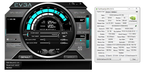 Nvidia GeForce GTX 760 2GB Review GeForce GTX 760 2GB - Overclocking