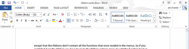Why the Microsoft Office Ribbon is still rubbish Why the Office Ribbon is still rubbish