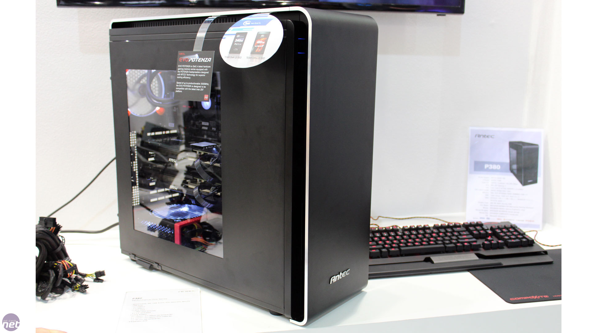 The Antec Performance One P380 medium tower casing.