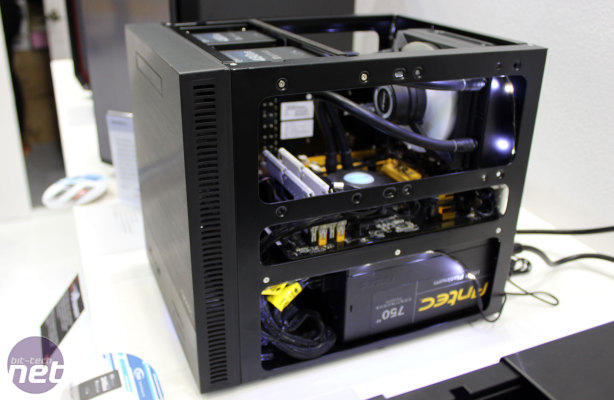 More mini-ITX casing choices with the ISK600. Should you wish to install a Kühler H2O liquid cooling kit, it can easily accommodate them as shown in this photo. (Photo courtesy of bit-tech.net)