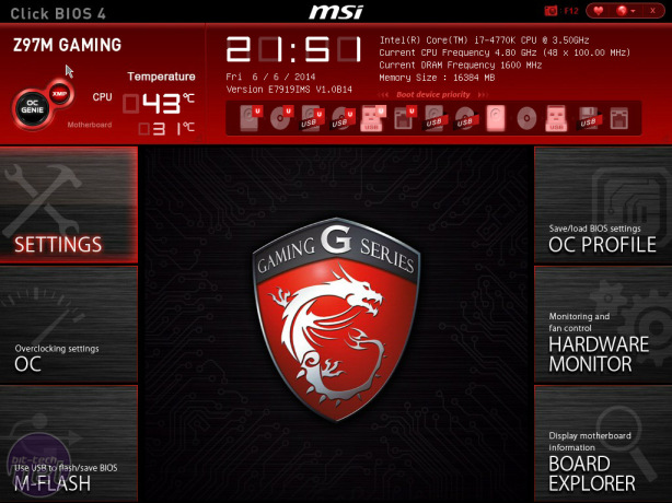 MSI Z97M Gaming Review MSI Z97M Gaming Review - Overclocking and EFI