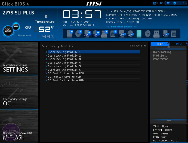 MSI Z97S SLI Plus Review MSI Z97S SLI Plus Review - Overclocking and EFI