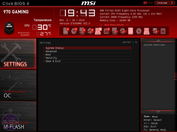 *MSI 970 Gaming Review MSI 970 Gaming Review  - Overclocking and EFI