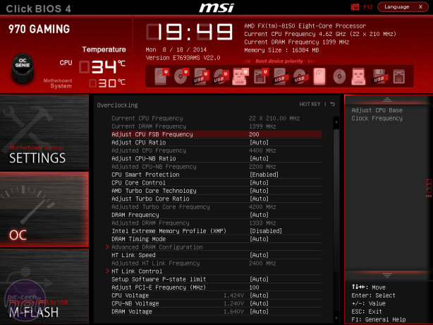 *MSI 970 Gaming Review MSI 970 Gaming Review  - Overclocking and EFI