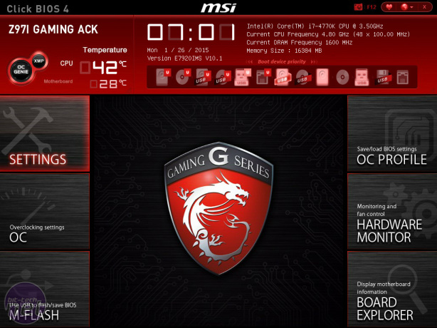 MSI Z97I Gaming ACK Review MSI Z97I Gaming ACK Review - Overclocking and EFI