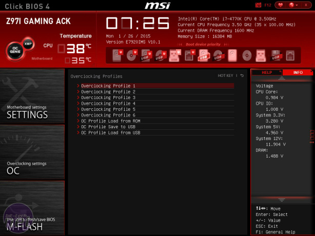 MSI Z97I Gaming ACK Review MSI Z97I Gaming ACK Review - Overclocking and EFI