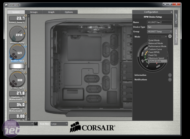 Corsair H110i GT Review Corsair H110i GT Review - Software and Specifications