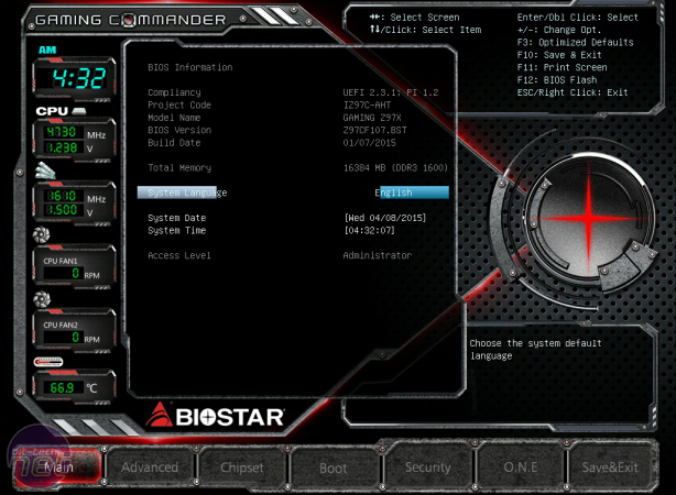 Biostar Gaming Z97X Review Biostar Gaming Z97X Review - Overclocking and EFI