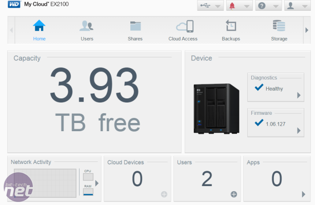 WD My Cloud EX2100 Review WD My Cloud EX2100 Review - Operating System and Features