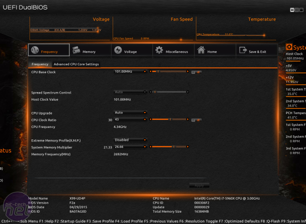 Gigabyte GA-X99-UD4P Review Gigabyte GA-X99-UD4P Review - Overclocking and EFI