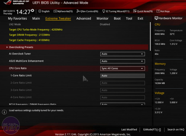 Asus Maximus VIII Gene Review Asus Maximus VIII Gene Review - Overclocking and EFI