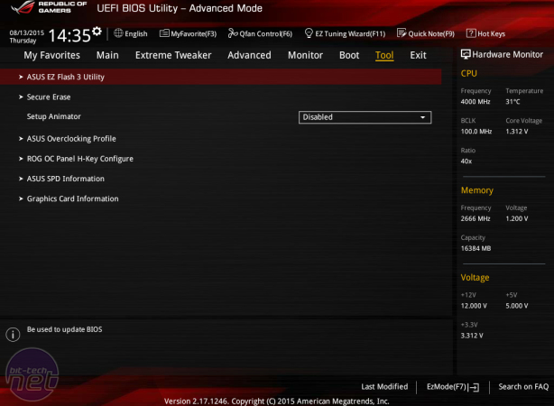 Asus Maximus VIII Gene Review Asus Maximus VIII Gene Review - Overclocking and EFI