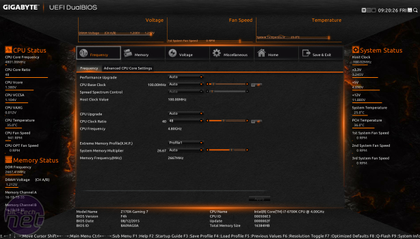 Gigabyte Z170X-Gaming 7 Review Gigabyte Z170X-Gaming 7 Review - Overclocking and EFI