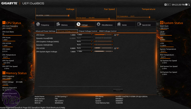 Gigabyte Z170X-Gaming 7 Review Gigabyte Z170X-Gaming 7 Review - Overclocking and EFI