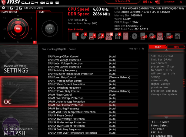MSI Z170A XPOWER Gaming Titanium Edition Review MSI Z170A XPOWER Gaming Titanium Edition Review - Overclocking and EFI