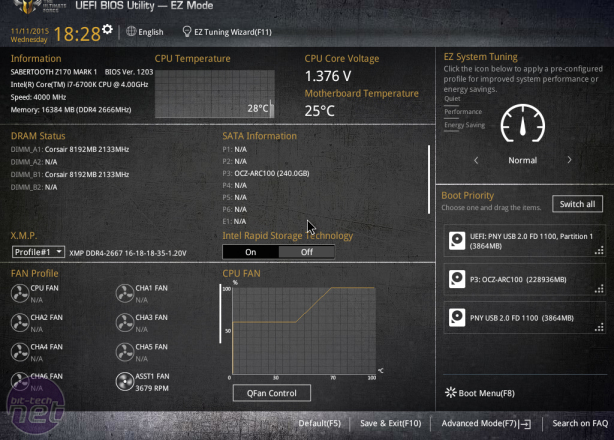 Asus Sabertooth Z170 Mark 1 Review Asus Sabertooth Z170 Mark 1 Review - Overclocking, EFI and Software