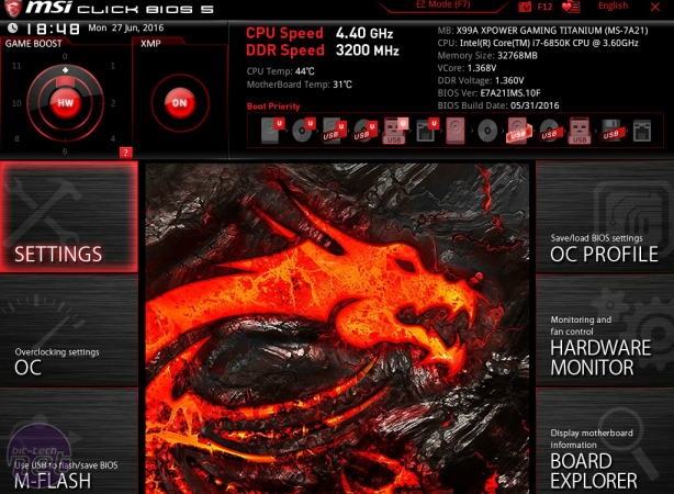 MSI X99A XPower Titanium Review MSI X99A XPower Titanium Review - Overclocking, Software and EFI