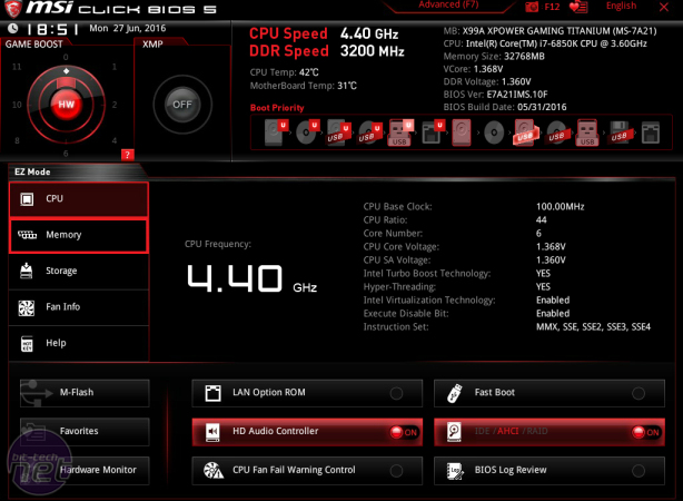 MSI X99A XPower Titanium Review MSI X99A XPower Titanium Review - Overclocking, Software and EFI