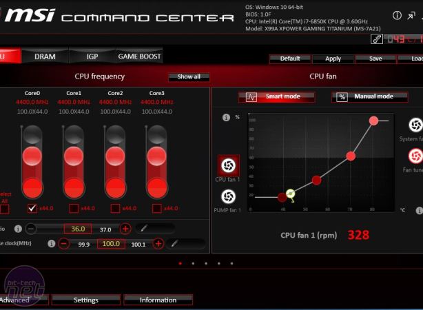 MSI X99A XPower Titanium Review MSI X99A XPower Titanium Review - Overclocking, Software and EFI