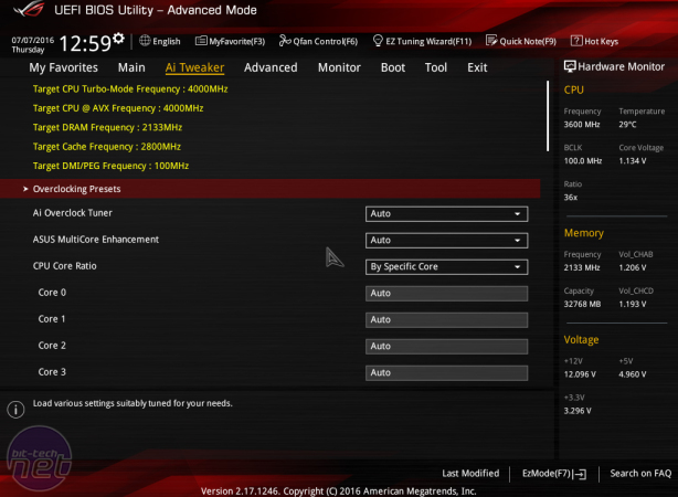 Asus ROG Strix X99 Gaming Review Asus ROG Strix X99 Gaming Review - Overclocking and EFI