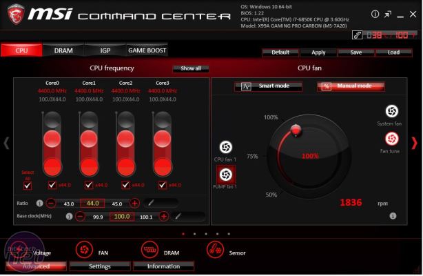 MSI X99A Gaming Pro Carbon Review MSI X99A Gaming Pro Carbon Review - Overclocking, Software and EFI
