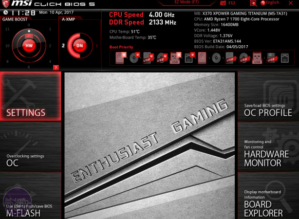 MSI X370 XPower Gaming Titanium Review MSI X370 XPower Gaming Titanium Review - Overclocking, EFI and Software