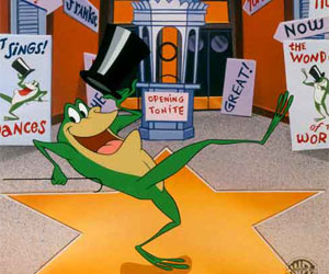 Frog in Top Hat backs Blu-ray