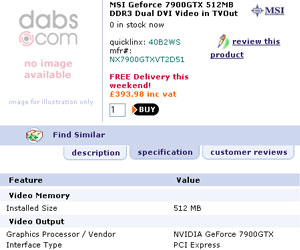 GeForce 7900-series prices leak